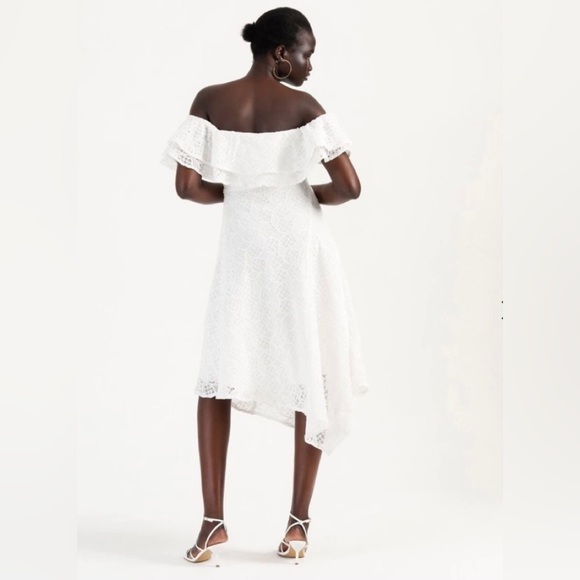 🌿 WAYNE COOPER 🌿 Brand New asymmetrical white lace dress size 8 RRP $229 - Picture 6 of 16